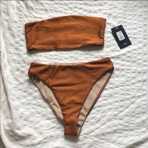 Rust Orange High Waisted Bikini